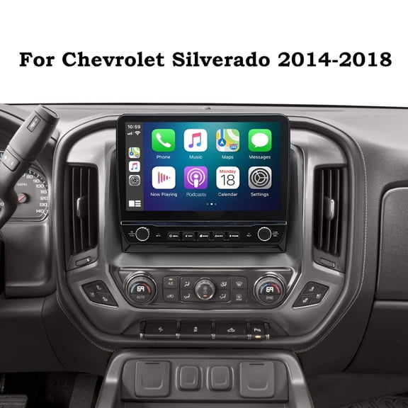 HUOEPU 4 64GB Radio for Chevrolet Silverado 2014-2018 Upgrade,10” Android 15 Touch Screen Stereo with Wireless CarPlay & Android Auto,Support SWC