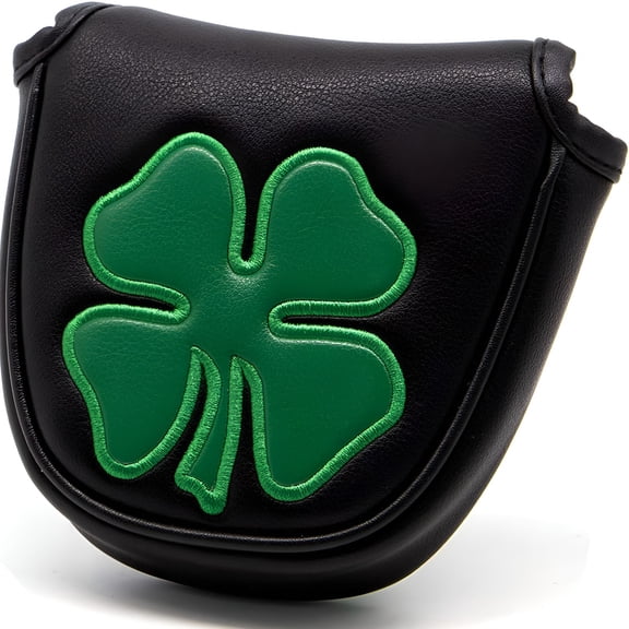 BESTSKY 4 Leaf Clover Golf Mallet Putter Cover, Magnetic Headcover