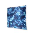 thumbnail image 3 of Fishes in Neon Blue Graffiti Throw Pillow Covers Pillowcases 18 x 18 Inch Home Decor 2 Packs for Bedroom Sofa, 3 of 6
