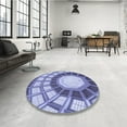 thumbnail image 4 of Ahgly Company Machine Washable Indoor Rectangle Transitional Deep Periwinkle Purple Area Rugs, 3' x 5', 4 of 7