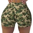 thumbnail image 2 of Fotbe Camouflag Shorts Sin Costuras – Shorts Deportivos de Cintura Alta para Mujer, Elásticos para Gimnasio, Yoga, Running o Ciclismo-Small, 2 of 8