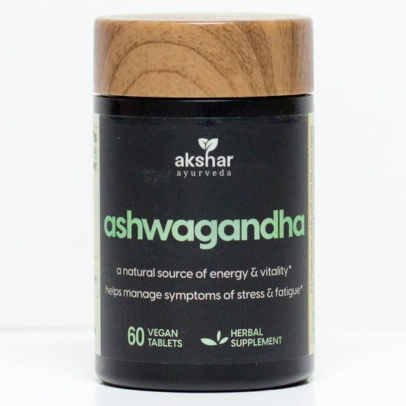 AKSHAR AYURVEDA Ashwagandha Tablets Wellness and Vitality Supplement for Men and Women, 60 Count