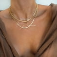 thumbnail image 5 of Gold Chain Necklace for Women, 14k Gold Plated Thin Beaded Wave Box Chain Necklace Dainty Gold Necklace Simple Layered Gold Choker Necklaces Minimalist Gold Link Chain Trendy Jewelry for Women, 5 of 16