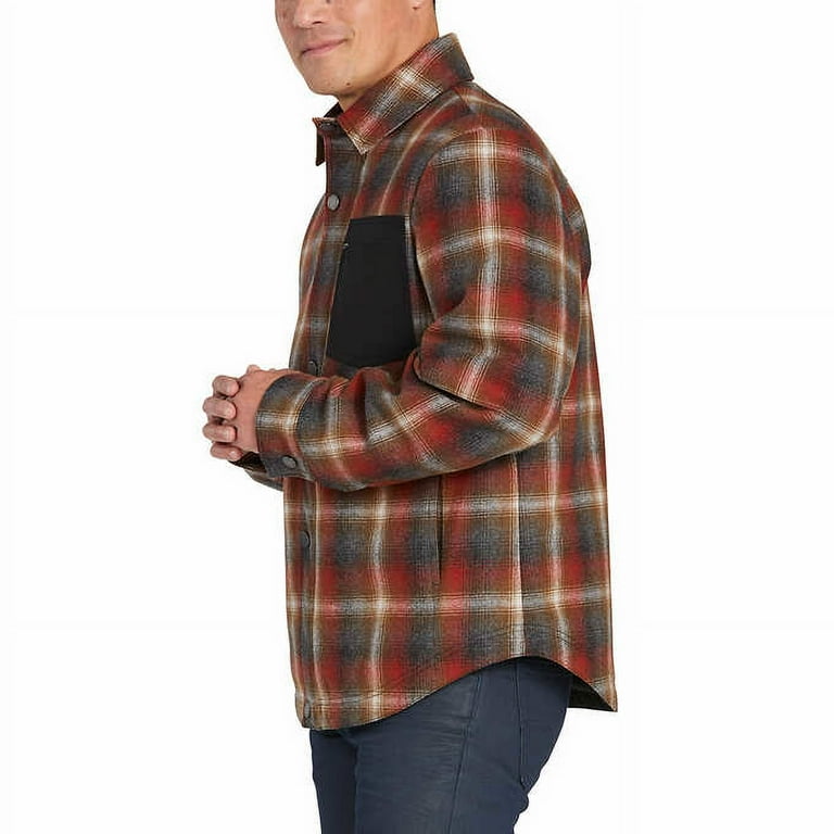 Pendleton Men's PolyFill Insulation Wool Blend Shirt Jacket | Red