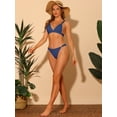 thumbnail image 5 of DARING DIVA Women's 2-Piece Back Clasp Triangle Bikini Sets L Royal Blue, 5 of 6