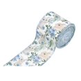 thumbnail image 2 of Fiocias Easter Ribbon for Gift Wrapping, Decorative Ribbon with Wire Edge, High-quality Polyester, Floral Pattern for Gift Decorating, Wreath Making, Table De Blue, 2 of 8