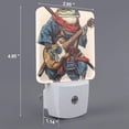 thumbnail image 2 of Balery Samurai Frog Guitar Luz Nocturna LED con Sensor Automático, Enchufe con Sensor Crepuscular, Luz Suave de 0.5W para Dormitorio, Pasillo, Baño-EU, 2 of 7