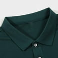 thumbnail image 3 of Rloper-Lop Mens Plain Polo Shirts V Neck Short Sleeve Tops Button Down Lapel Tees Dressy Casual Tunic Top Work Business Plain Blouses, 3 of 8