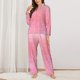 thumbnail image 2 of Balery Sparkly Pink Glitter Conjunto de Pijama con Estampado para Mujer, Conjunto de Dos Piezas con Manga Larga, Ropa de Dormir Suave con Bolsillos, Pijamas Cómodos-Medium, 2 of 7