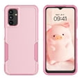 thumbnail image 3 of Samsung Galaxy A14 5G Phone Case and Screen Protector, eBizWare Shockproof Rubber Case for Galaxy A14 5G 6.6-inch, Heavy Duty Armor Full Body Protective Hybrid PC Back Case Cover -Pink, 3 of 9