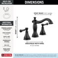 thumbnail image 4 of Delta Cassidy Two Handle Widespread Bathroom Faucet in Polished Nickel 3597LF-PNMPU, 4 of 7