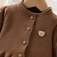 thumbnail image 6 of ATOGUTA Girl Sleeveless Sweater Dresses and Long Sleeve Ruffle Knitted Cardigan 2 Piece Fall Outfits Size 1T-7, Brown, 6 of 6