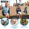 thumbnail image 6 of Lifetime Kid's Double Adventure Tower Swing Set with Bridge and Monkey Bars (90966), 6 of 13