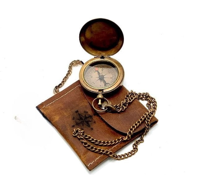 Personalised Engraved Pocket Compass Brass Nautical Compass, Handmade Compass, Christmas Gift, Gift for husband, Gift for her, Wedding Gift