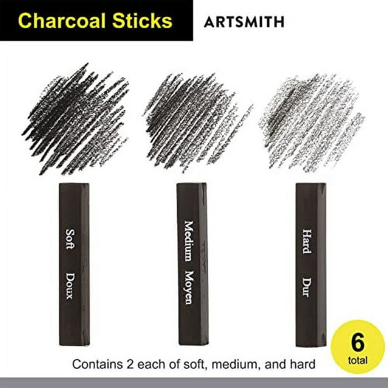 Drawdart Art Supplies Drawing Pencils Set - 76 Pack Pro Sketching Kit with  Sketchbook & Watercolor Pad, Includes Graphite, Charcoal, Watercolor 