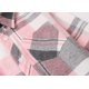 thumbnail image 4 of Camisa Cromoncent para hombre, casual, a cuadros, franela, rosa y gris, 4 of 7