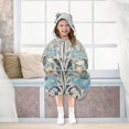 thumbnail image 7 of FORMRS Wearable Blanket Hoodie with Sleeves for Kids Cozy Flannel Sweatshirt, Vibrant Abstract Design, 7 of 7