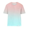 thumbnail image 3 of fatyb Womens Summer Tops Crew Neck Gradient Color T Shirts Short Sleeve Casual Pullover Tee for Women, 3 of 5