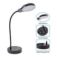Mainstays 3.5 Watt Dimmable LED Desk Lamp with USB Port, Black