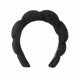 thumbnail image 2 of Diadema con forma de nube con tejido de terciopelo dorado, con parte superior torcida y para lavarse la cara, fácil de usar, ajuste cómodo, buen material, 2 of 6