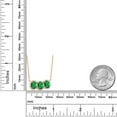 thumbnail image 3 of Gem Stone King 2.25 Ct Oval Green Simulated Emerald 18K Rose Gold Plated Silver Necklace, 3 of 4