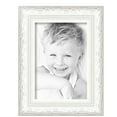 thumbnail image 2 of ArtToFrames 9" x 13" Majestic White Picture Frame, 9x13 inch Silver Wood Poster Frame (WOM-5198),  Pack, 2 of 7