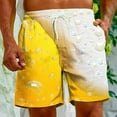 thumbnail image 4 of Ndbuld Men's Board Short Beach Sho Men's Gradient Printing Hawaiian Special Oktoberfest Print Beach Casual Trouser Shorts Pants Evergreen,Yellow,XL, 4 of 9