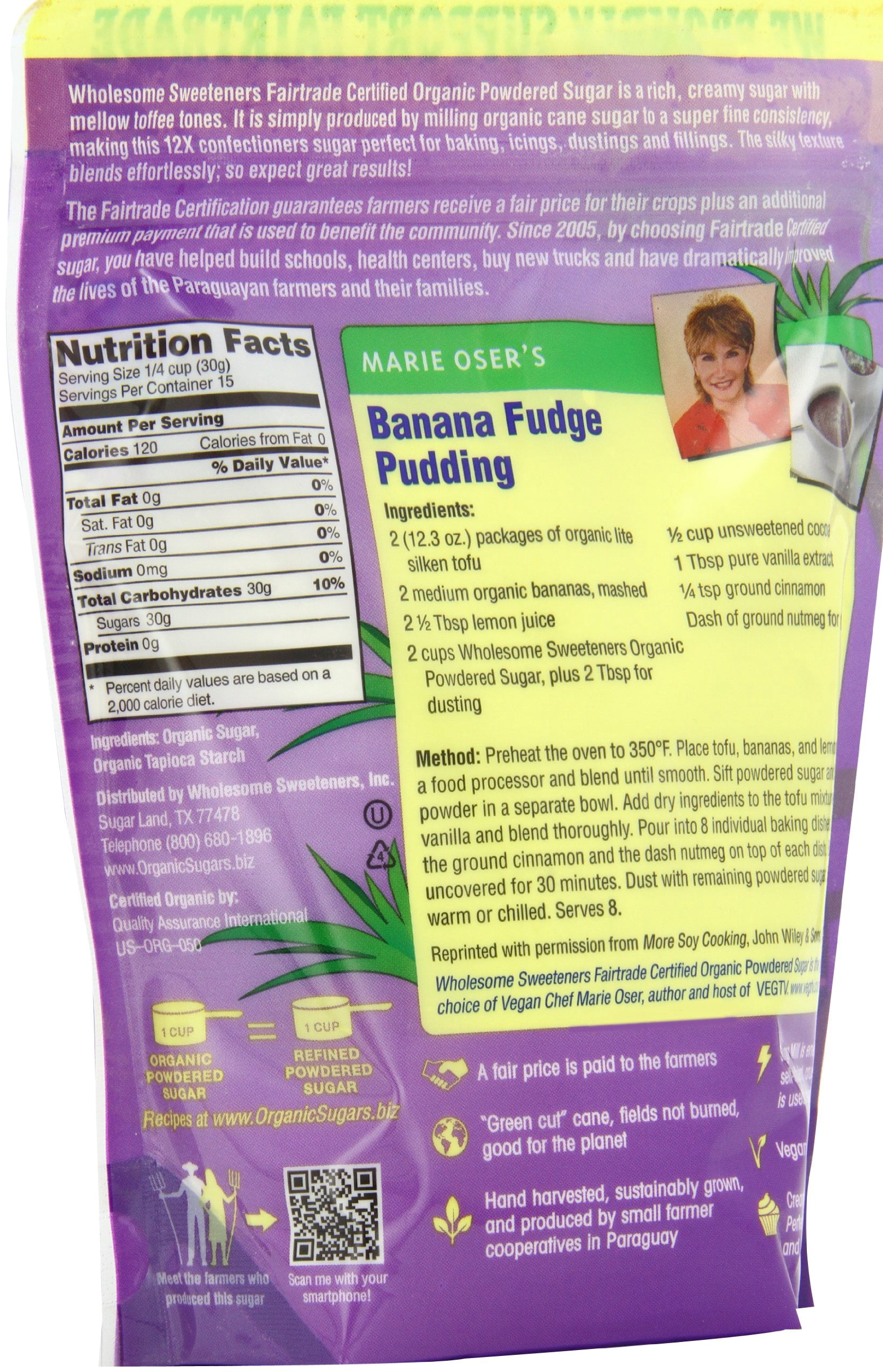 Wholesome Organic Powdered Confectioners Sugar, 16oz, Pack of 6 (1 Pound (Pack of 6))