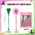 thumbnail image 2 of Paquete De 20 Decoraciones De Fiesta Rosa Y Verde, Accesorios Para Fiesta De Princesa Y Bruja, Escoba De Bruja Verde Y Varita De Princesa Rosa Con Purpurina, Varillas Para Agitar Cócteles Para Fiestas, 2 of 5