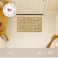thumbnail image 4 of Maples Rugs Pelham Transitional Vintage Scroll Khaki Washable Entryway Area Rug, 1'8 x 2'10, 4 of 8