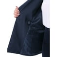 thumbnail image 5 of Agnes Orinda Women's Plus Size Blazers Notch Lapel Long Sleeve Buttons Office Work Jackets Blazer with Pockets 1X Navy Blue, 5 of 6
