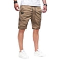 thumbnail image 1 of Lucakuins Pantalones cortos de carga para hombre, pantalones cortos de verano con cordón, ropa de calle con bolsillos Lucakuins moda, 1 of 3