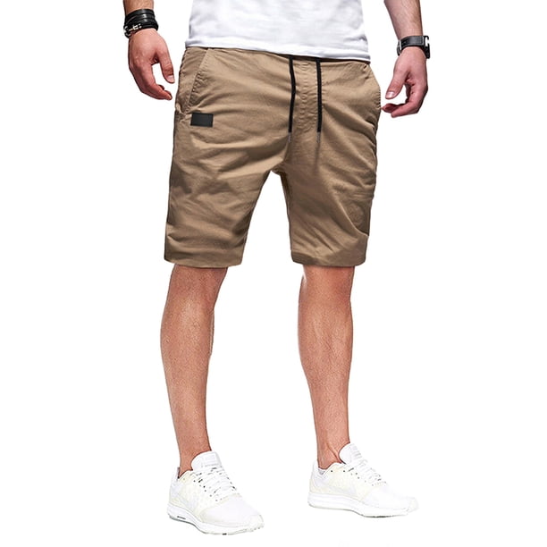 Lucakuins Pantalones cortos de carga para hombre, pantalones cortos de verano con cordón, ropa de calle con bolsillos Lucakuins moda
