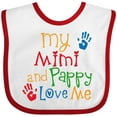 thumbnail image 3 of Inktastic Mimi and Pappy Love Me Boys or Girls Baby Bib, 3 of 4
