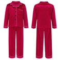 thumbnail image 1 of Conjunto de Pijama de terciopelo suave para niños y niñas, ropa de dormir informal con Top de manga larga con pantalones, ropa de dormir de Navidad para estar en casa, 1 of 4