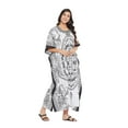 thumbnail image 3 of Women's Plus Size Kaftan Dresses Boho Long Maxi Dress Ladies Casual Hippie Kimono Sleeve Loose Caftan Online, 3 of 8
