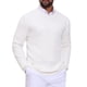 thumbnail image 5 of SUÉTER DE PULLOVER DE PUNTO TEXTURIZADO EN ESPIRAL PARA HOMBRES, AJUSTE DELGADO, CUELLO REDONDO, MANGA LARGA, S, BLANCO, 5 of 6