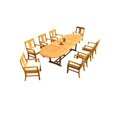 thumbnail image 4 of Grade-A Teak Dining Set: 8 Seater 9 Pc: 118" Mas Oval Trestle Leg Table And 8 Osborne Arm Chairs Outdoor Patio WholesaleTeak #51OS1709, 4 of 4