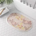 thumbnail image 2 of Granjero Gordo Alfombra estampada elegante, súper suave, absorbente, antideslizante, alfombra de baño de felpa ovalada lavable a máquina (Hoja C, 16" x 24"), 2 of 3