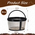 thumbnail image 2 of Filtros de café reutilizables Clofiak de malla de nailon para 4-5 tazas, 2 unidades, 2 of 7