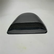 Yassdwbn 1x Carbon Fiber Look Car Air Flow Intake Hood Scoop Vent Bonnet Decorative Cover