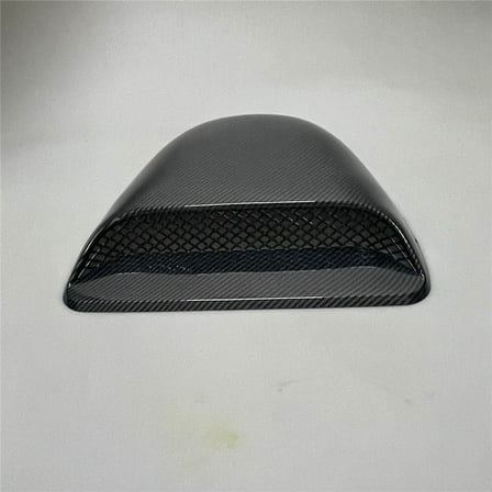 Yassdwbn 1x Carbon Fiber Look Car Air Flow Intake Hood Scoop Vent Bonnet Decorative Cover