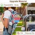 thumbnail image 6 of ZIATUBLES Clear Backpack Heavy Duty 17 Inch, Fabric & PVC Transparent Bag with Front & Side Pockets, See Through Backpack for School Work Security Travel, 6 of 7