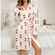 thumbnail image 1 of Batas de invierno para mujer, camisón cálido, albornoz para parejas, camisón de invierno para hombre y mujer, pijamas para mujer., 1 of 6