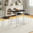 thumbnail image 2 of Costway 3 Piece Dining Set Table 2 Chairs Bistro Pub Home Kitchen Breakfast Furniture, 2 of 10