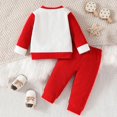 thumbnail image 5 of Cethrio Toddler Girls Outfit Sets, Fall 2 Piece Long Sleeve Tops and Pants Sets Red Size 18-24Months, 5 of 6