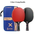 thumbnail image 1 of Huieson 5/6 Star Table Tennis Racket Carbon Offensive Ping Pong Racket Paddle with Cover Bag 5 Star FL 2 bats, 1 of 6