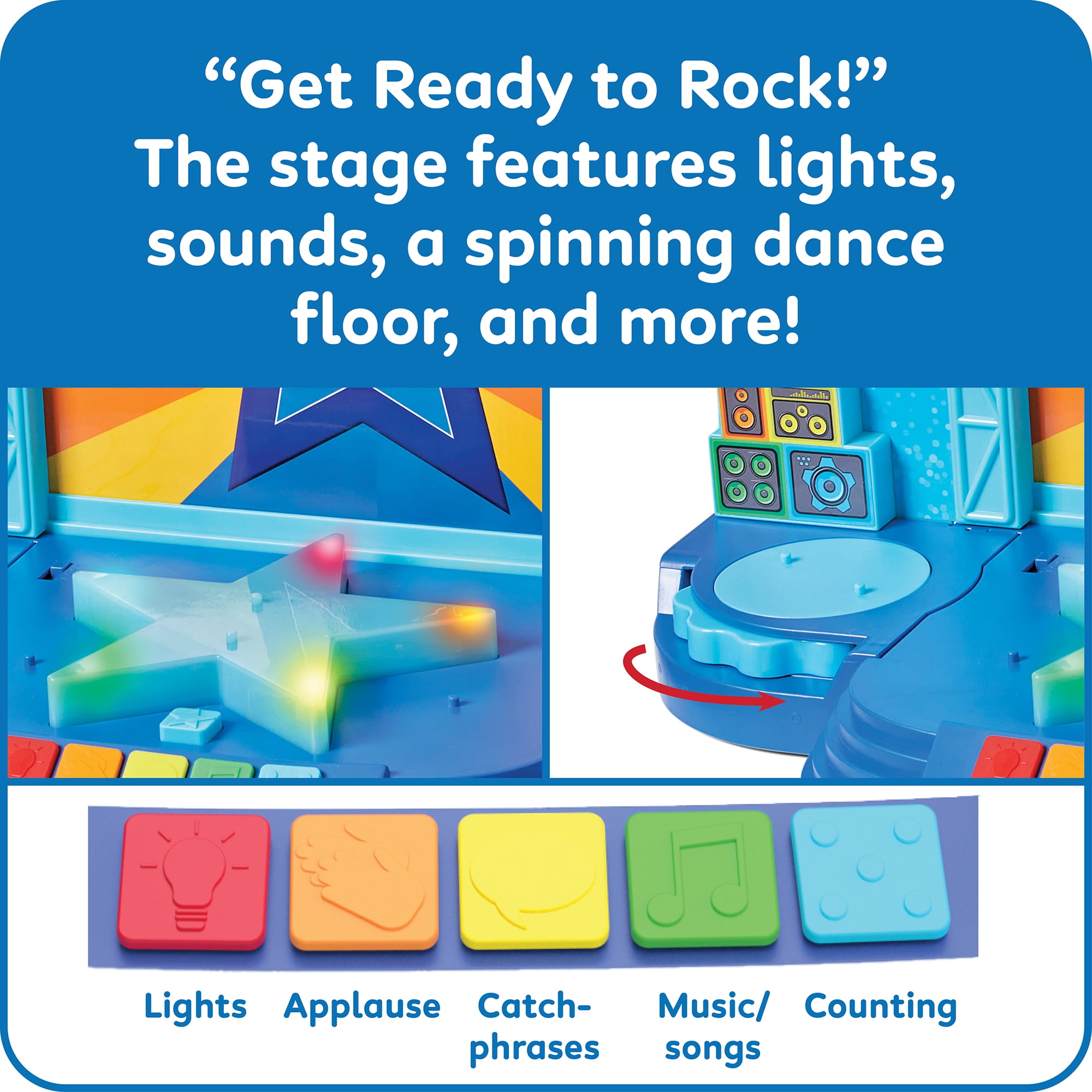 Numberblocks Five's Musical Superstar Stage Playset for Ages 3+, 15-Piece Educational Toy