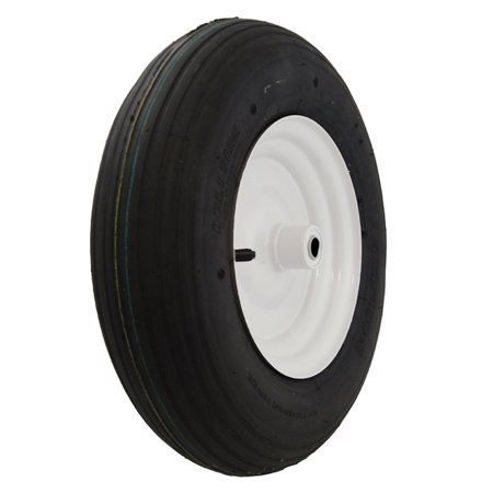 Marathon 8 in. Dia. x 16 in. Dia. 500 lb. capacity Offset Wheelbarrow Tire Plastic 1 pk
