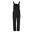thumbnail image 6 of JINMGG Suspender Jumpsuits for Women Plus Size Solid Color Loose Leg Pant With Pocket Fashion Casual Womens Jumpsuits 50% Off Clearance, 6 of 8